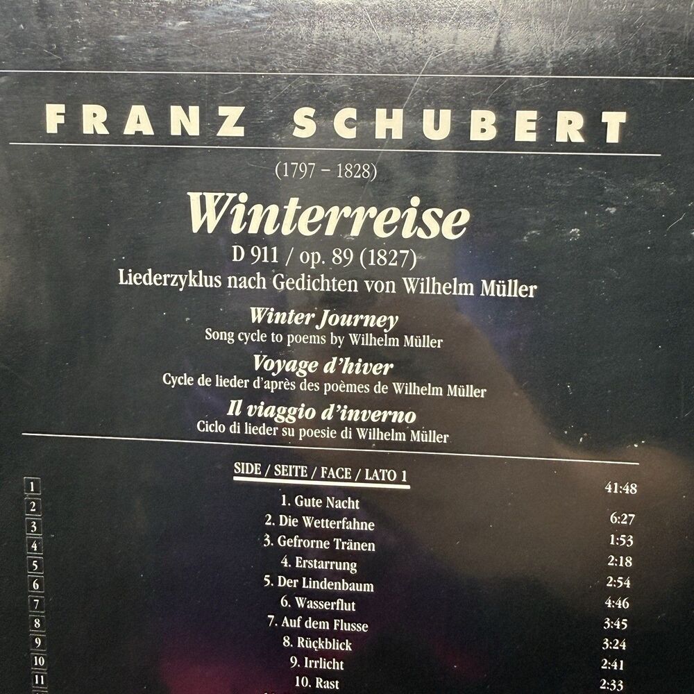 Franz Schubert Winterreise Fischer-Dieskau Perahia SEALED Original Packaging LD - Picture 12 of 15
